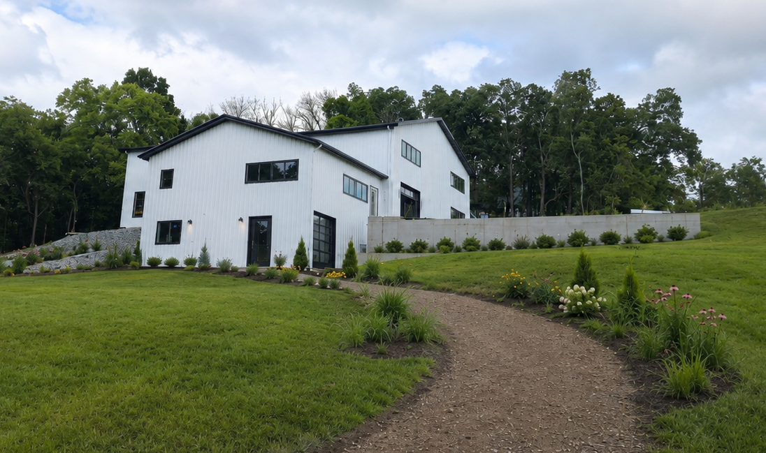 Custom metal community center with indoor basketball court on Pleasant Hill Road in Franklin, Tennessee